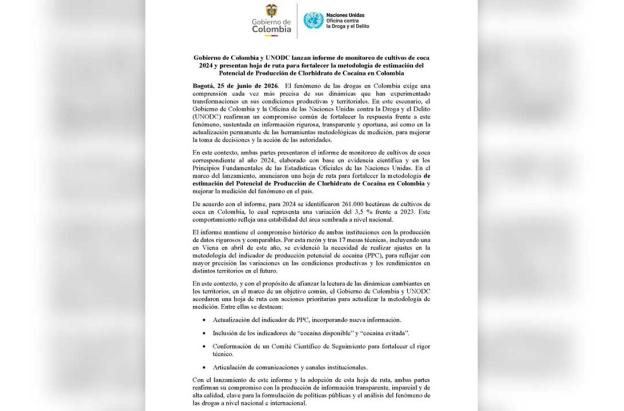 Cultivos de coca mantienen desaceleración, según Gobierno y ONU