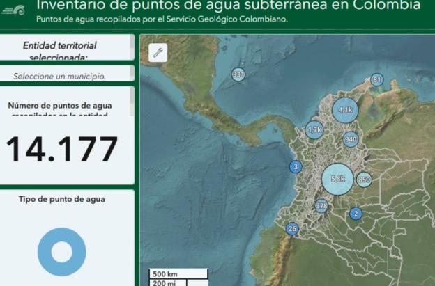 Mapa de aguas subterráneas. / Foto: SGC.