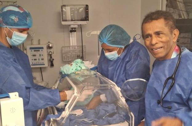 Nacimiento en buque hospital benkos Biohó. / Foto: MinSalud.