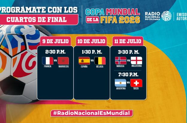 Copa Mundial de Fútbol de 2026: cuartos por Radio Nacional