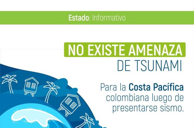 No hay amenaza de tsunami para Colombia tras terremoto de 7,7 en Indonesia