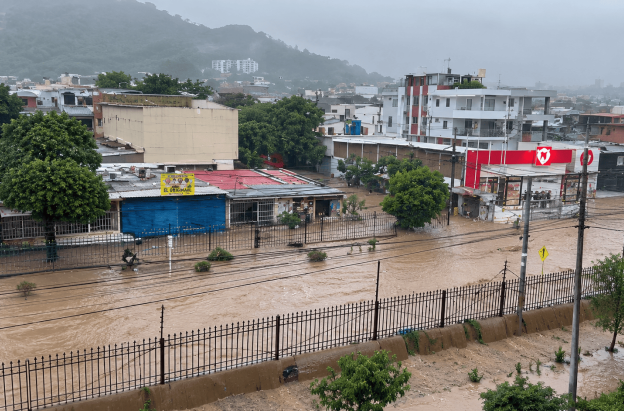Inundaciones en Santa Marta luego de fuertes lluvias