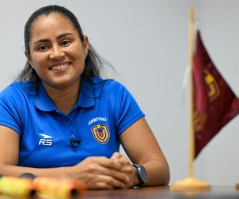 La árbitra venezolana Migdalia Rodríguez