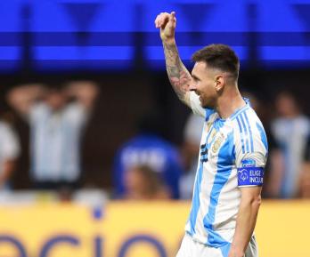 Lionel Messi con la selección Argentina