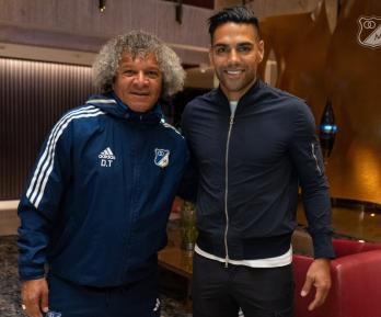 Llegada de Falcao García a Bogotá y Millonarios. / Foto: X Millonarios.