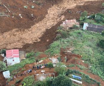 Derrumbe en Bello. / Foto: Gobernación de Antioquia.