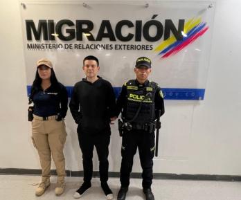 Capturado Alejandro Lyons. / Foto: Migración Colombia.