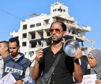 Crisis humanitaria en Gaza. / Foto: AFP.
