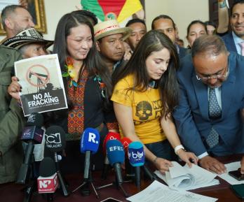 Ley antifracking en el Congreso. / Foto: MinAmbiente.