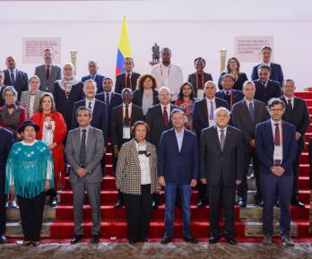Toma de acciones tras cumbre por Palestina en Bogotá. / Foto: Presidencia.