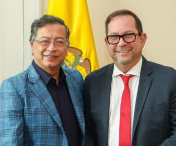 Reunión entre el Pdte. Petro y Lidio García. / Foto: Presidencia.