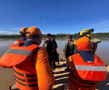 Búsqueda de militares en el Río Magdalena. / Foto: COL_EJERCITO.