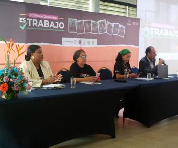 Representantes del sector de trabajo doméstico.