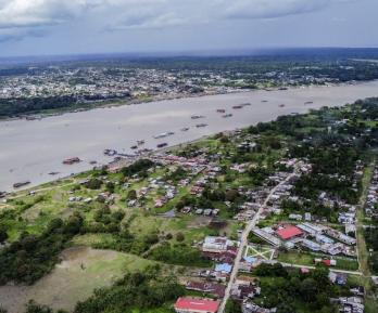 Frontera entre Colombia y Perú.