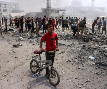 Niño en Gaza