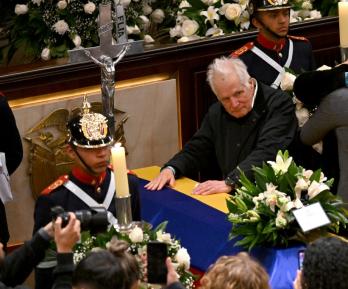 Honras fúnebres a Miguel Uribe Turbay.