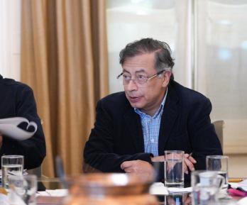 Presidente Petro durante un Consejo de Ministros