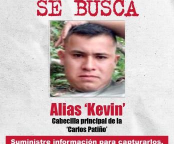 Segundo cabecilla de la columna Carlos Patiño, alias Kevin