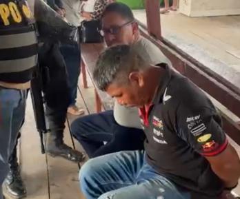 Toma de video de los contratistas detenidos.