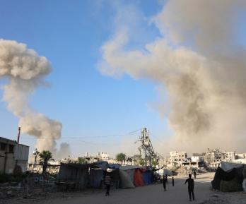 Bombardeos para evacuación en Gaza. / Foto: AFP.