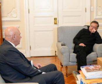 Reunión entre Petro y McNamara. / Foto: Presidencia.