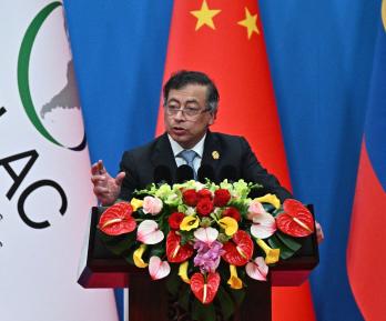 El presidente de Colombia, Gustavo Petro, asiste a la ceremonia inaugural de la Cuarta Reunión Ministerial del Foro de China y la Comunidad de Estados Latinoamericanos y Caribeños.