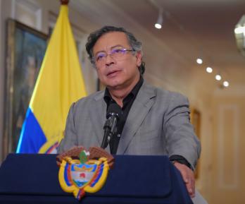 Presidente Petro durante la alocución presidencial del 14 de septiembre