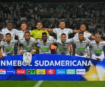 Once Caldas en la Copa Sudamericana. / Foto: AFP.