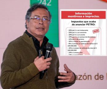 Petro sobre fake news de la Ley de Financiamiento. / Fotos: Presidencia y MinHacienda.