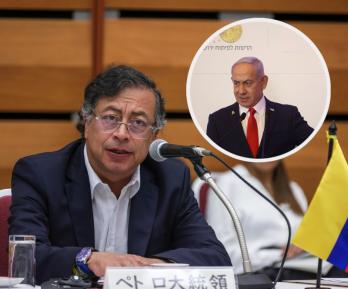 Petro crítica acción de Netanyahu. / Fotos: Presidencia y AFP.