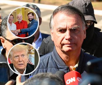 Reacciones sobre condena a Jair Bolsonaro. / Fotos: Presidencia de Chile y AFP.