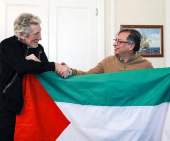 Roger Waters y Presidente Petro. / Foto: AFP.