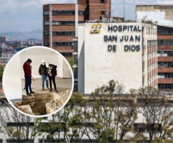 Reparación al San Juan de Dios. / Fotos: Mincultura y X Gustavo Petro.
