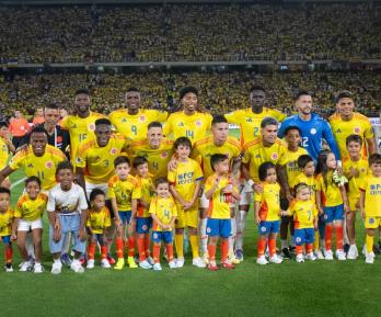 Selección Colombia en la última fecha de Eliminatorias. / Foto: Santiago Villegas - RTVC.