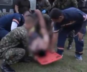Rechazo a ataque de soldados en Putumayo. / Foto: Captura de video.