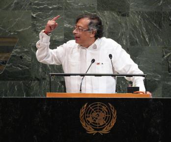 Presidente Petro en su discurso ante Naciones Unidas en Nueva York