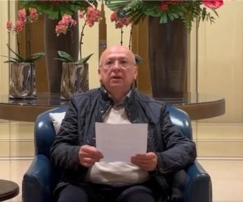 Eduardo Montealegre, presentando el borrador de la propuesta para la Asamblea Constituyente