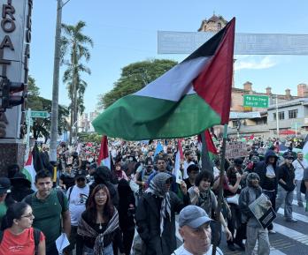 Protestas a favor del pueblo palestino en Medellín