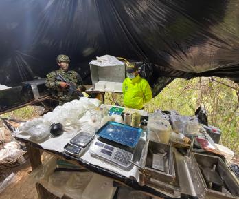 Ejército destruye laboratorio de cocaína del ELN en Norte de Santander
