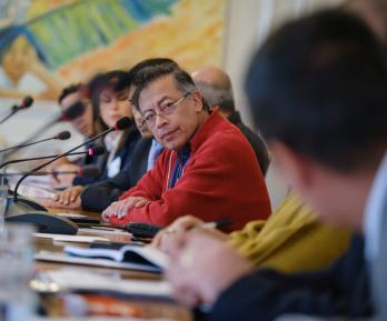 Presidente Petro en consejo de ministros