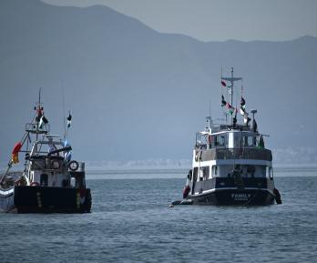 Flotilla humanitaria a Gaza. / Foto: AFP.
