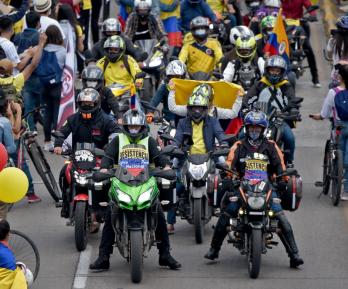 Restricción de moteros en Bogotá. / Foto: AFP.