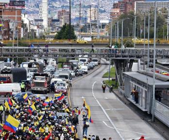 Protestas de motociclistas. / Foto: AFP.