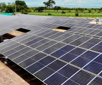 Páneles solares.