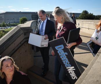 Periodistas denuncian censura a la prensa en EE.UU. / Foto: AFP.