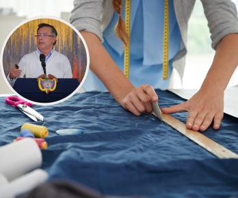 Petro sobre eliminación de aranceles a textiles. / Foto: Presidencia y Freepik.