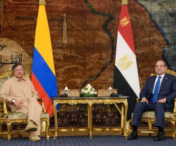 Presidente Petro junto a Abdelfatah El-Sisi. / Foto: Presidencia.