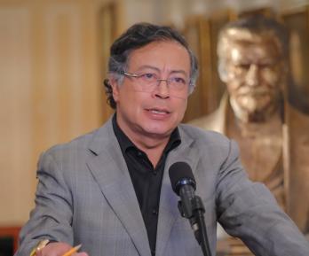 Petro en gira por Oriente Medio. / Foto: Presidencia.