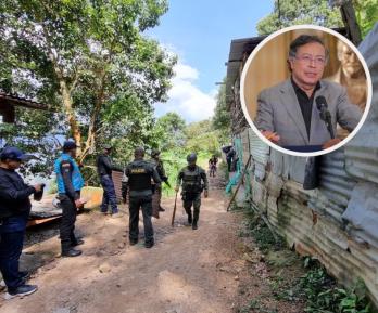 Incautación en Buriticá. / Fotos: X Gustavo Petro.