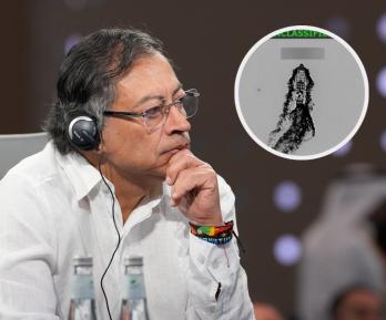 Petro sobre misiles. / Foto: Presidencia.